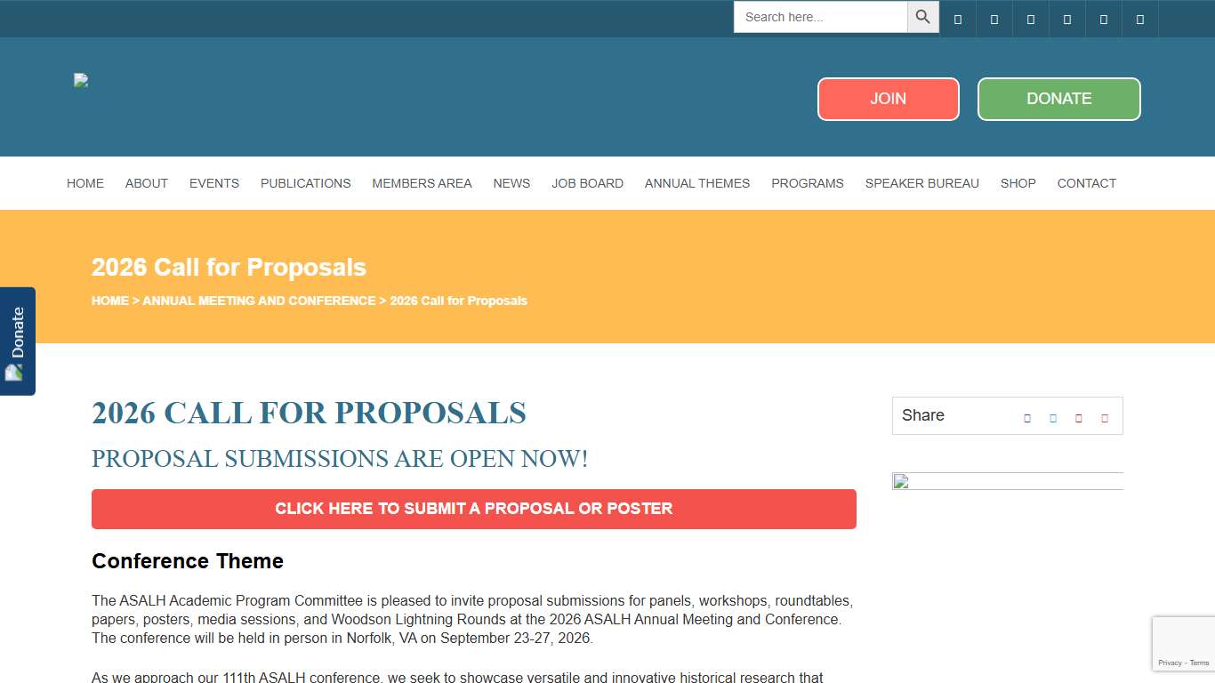 ASALH - The Founders of Black History Month 2026 Call for Proposals